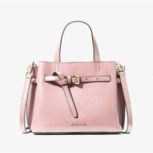 Michael Kors Pink Emilia Small Pebbled Leather Satchel